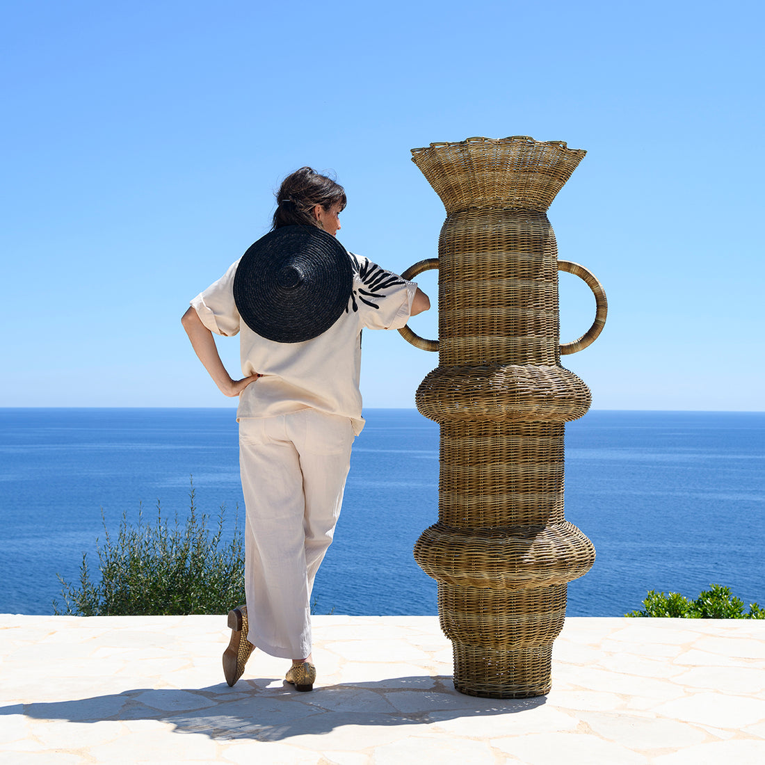 Lili, wicker totem sculpture