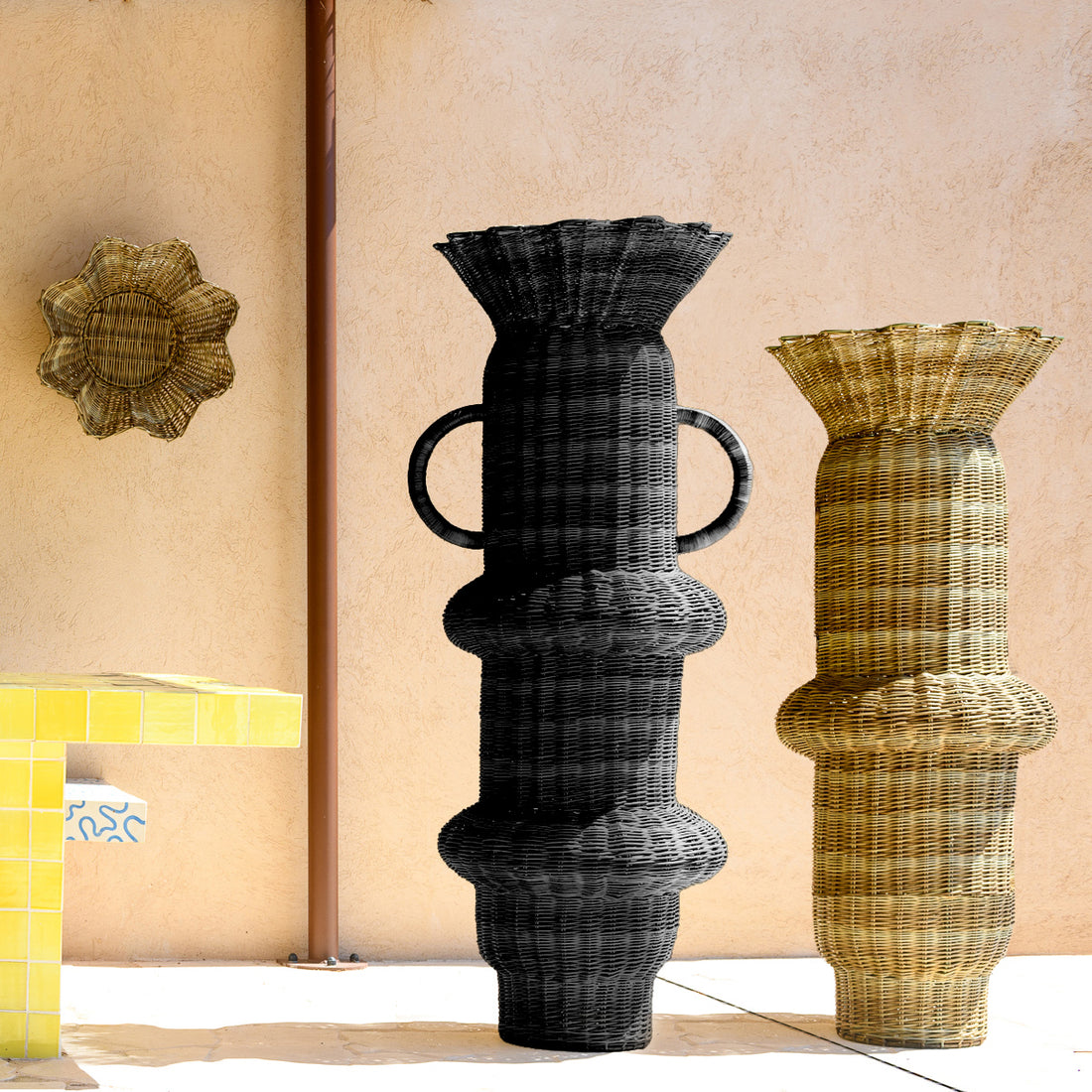 Marcel, wicker totem sculpture