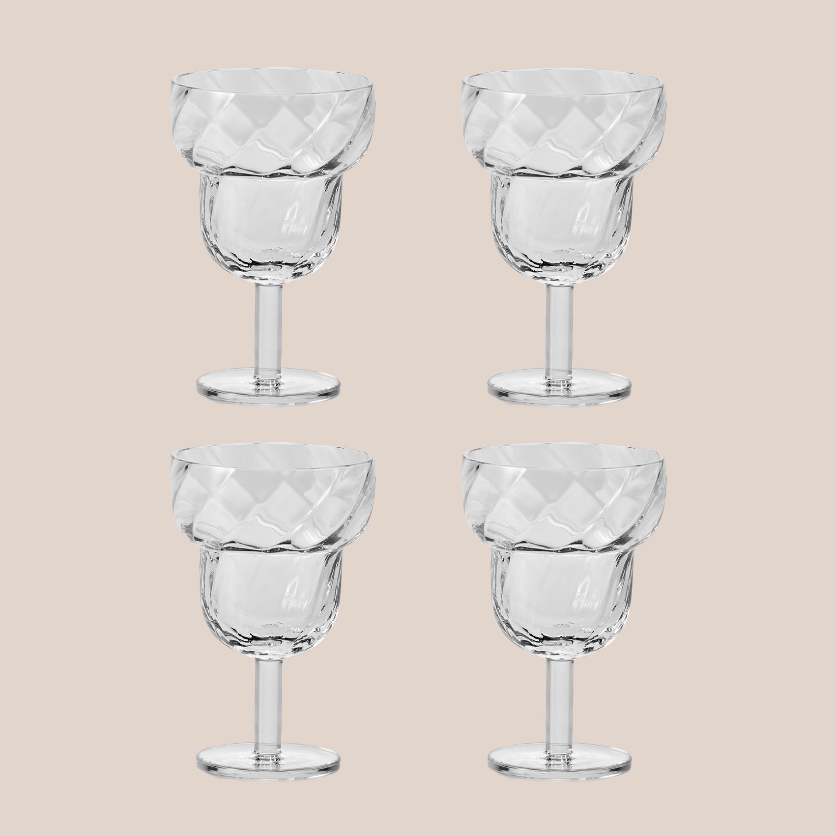 Parasol, set of 4 glasses