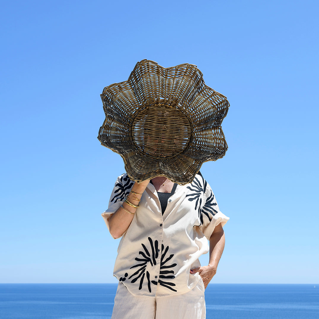 Telà, sculpture murale en osier