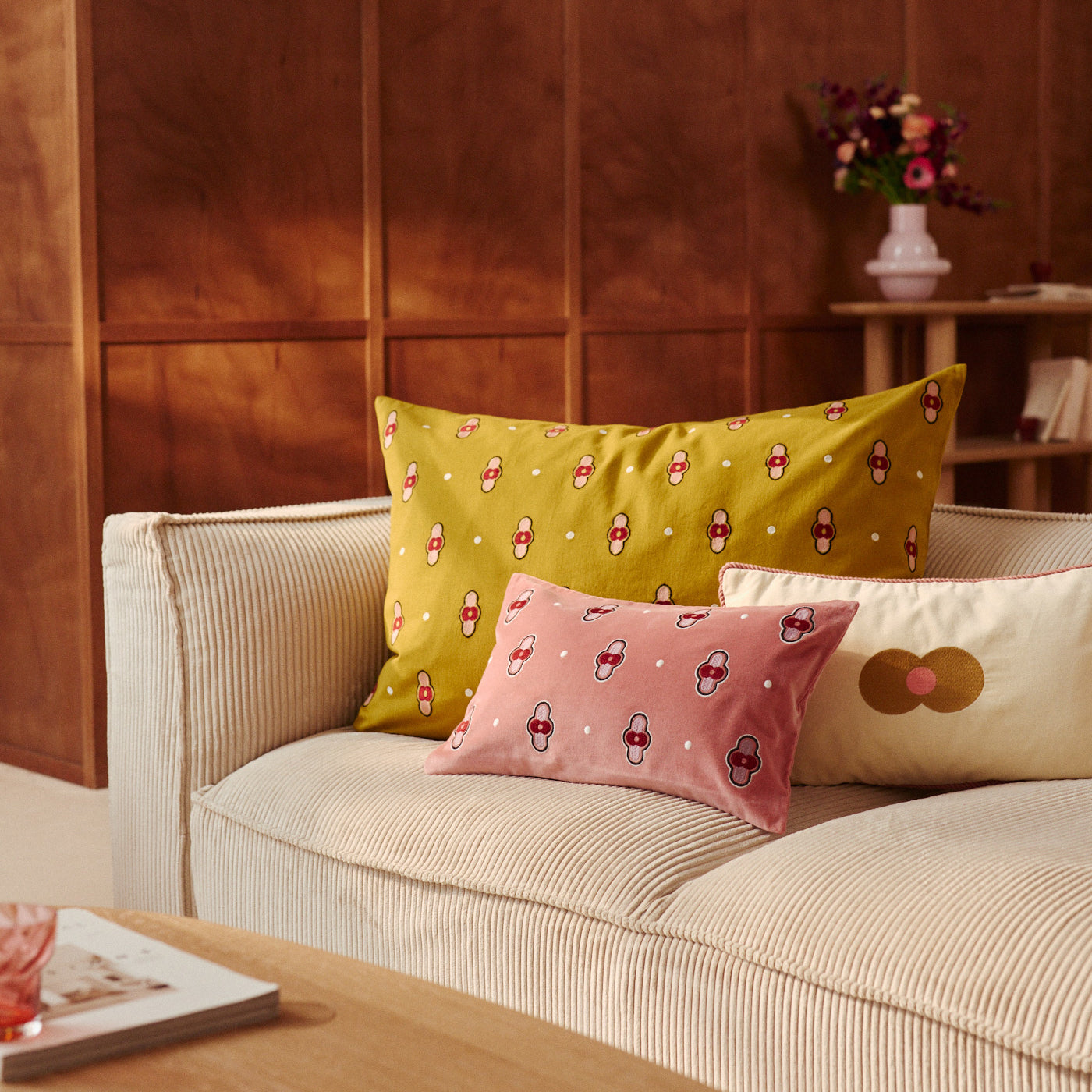 Linette, housse de coussin en velours