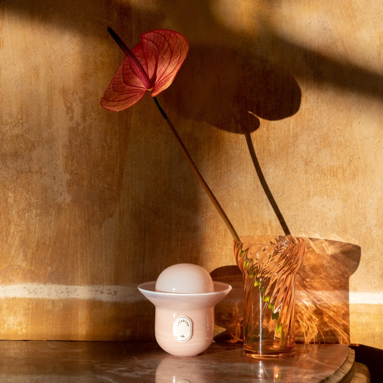 Calabrun, bougie - Rose Calcaire