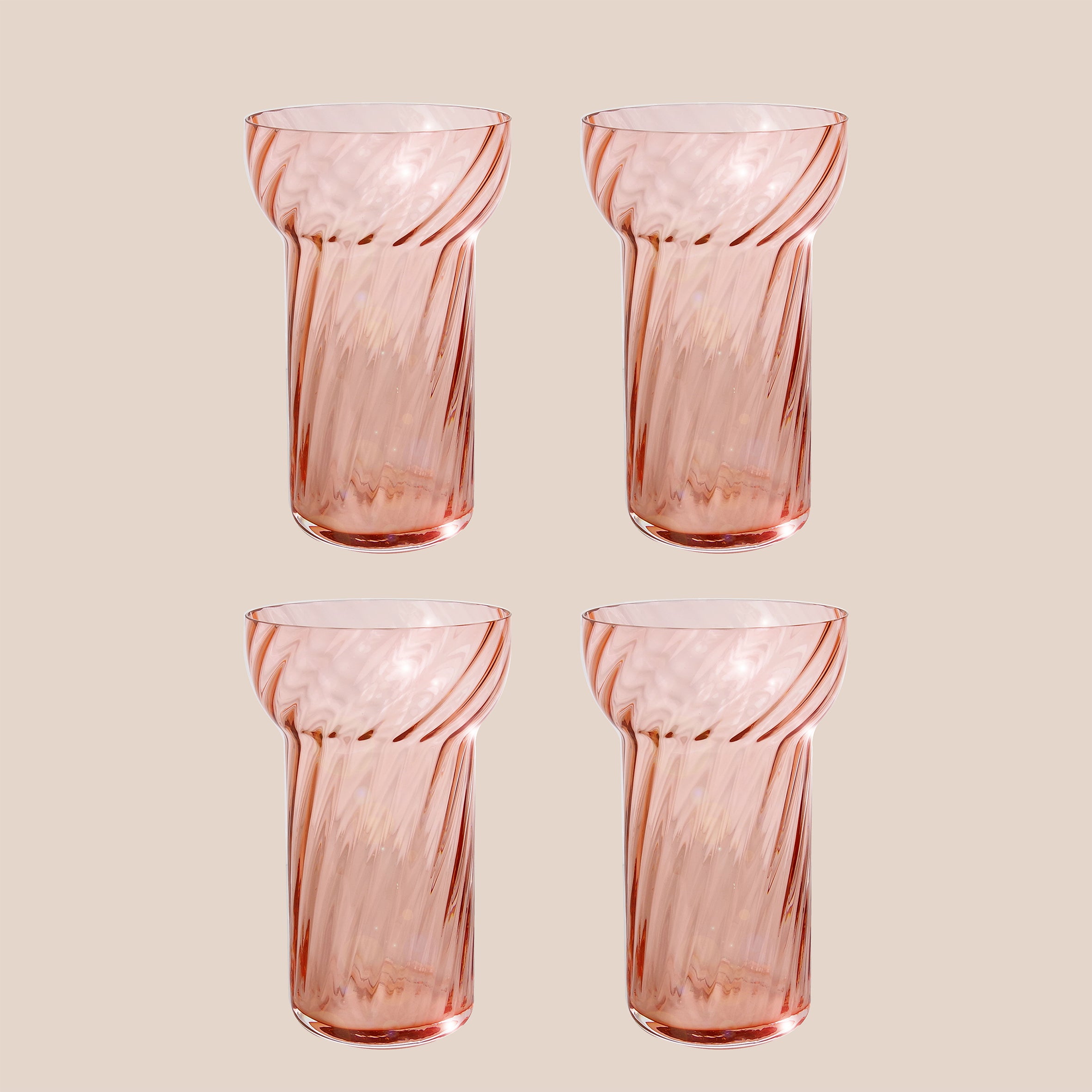 Parasol, verres soufflés bouche