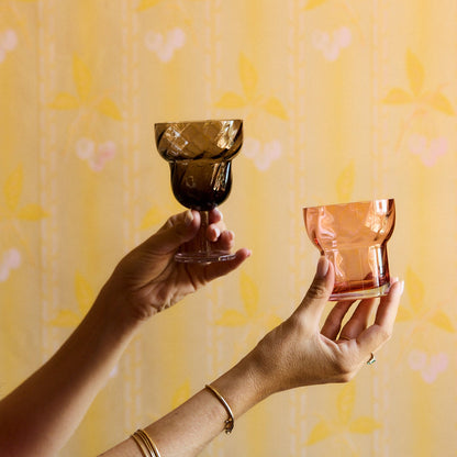Parasol, verres à vin