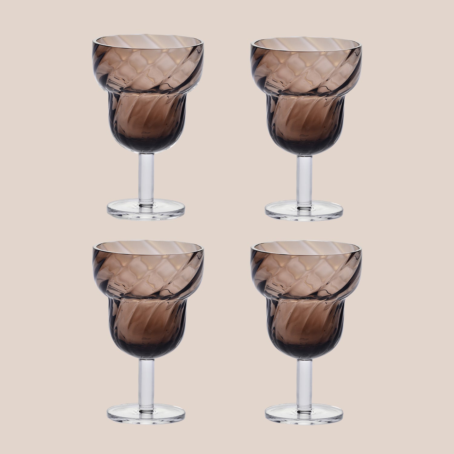Parasol, set of 4 glasses