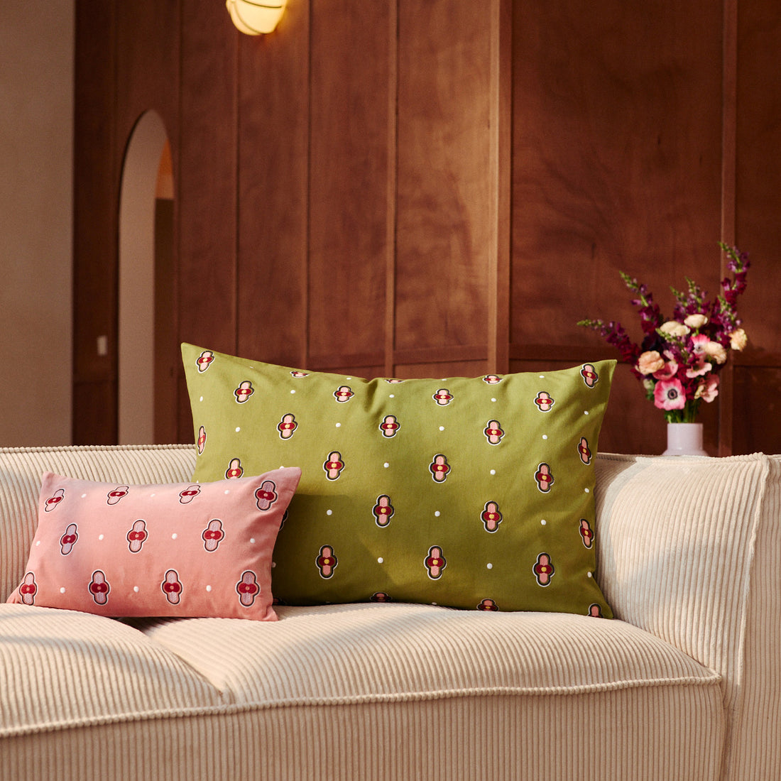 Marjolaine, housse de coussin maxi