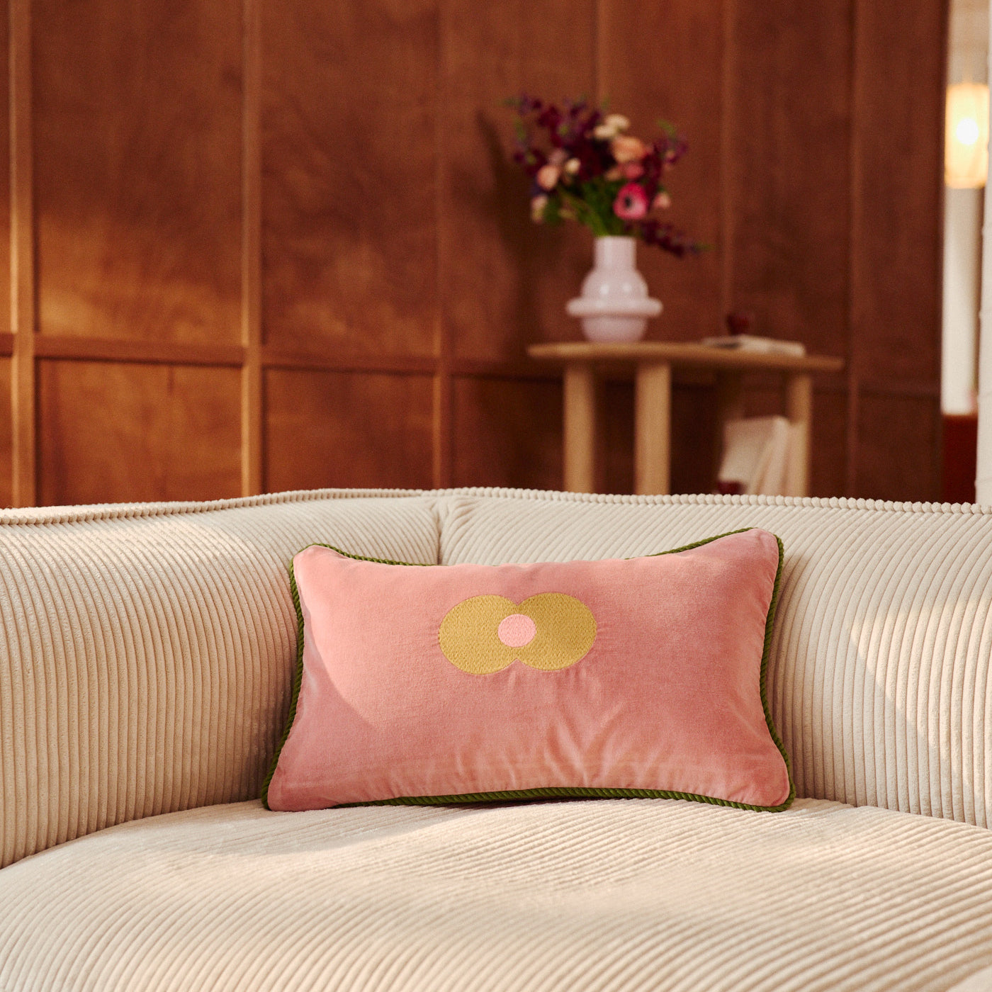 Nine, housse de coussin en velours