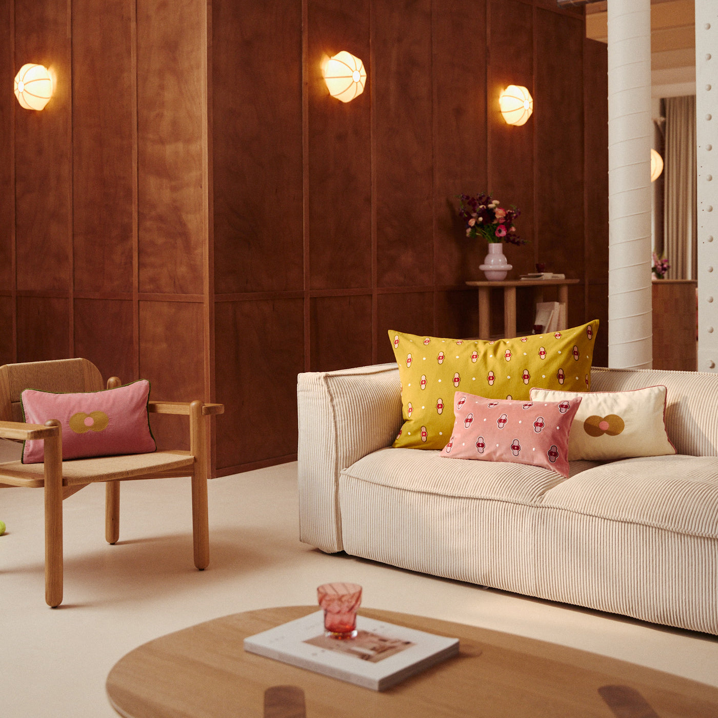 Linette, housse de coussin en velours