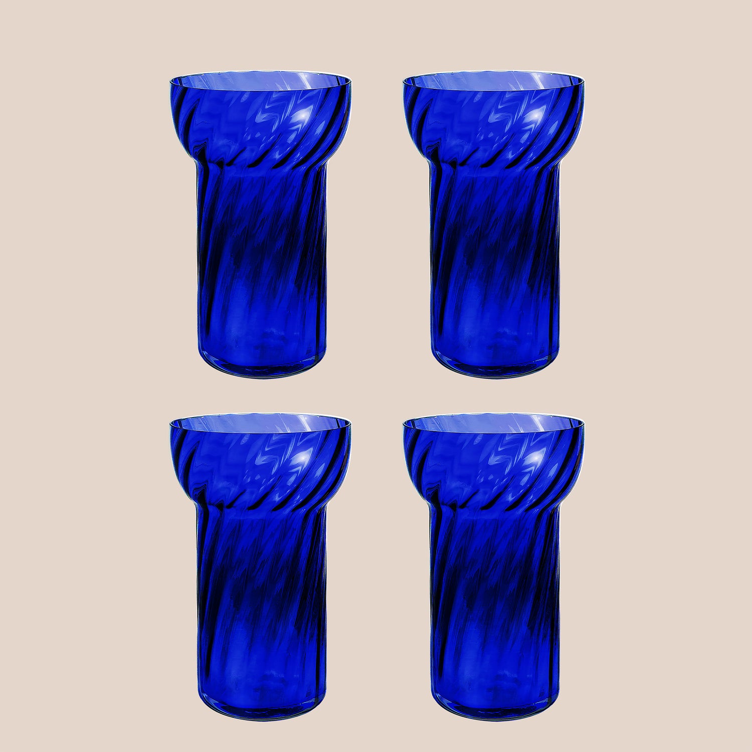 Parasol, set of 4 glasses