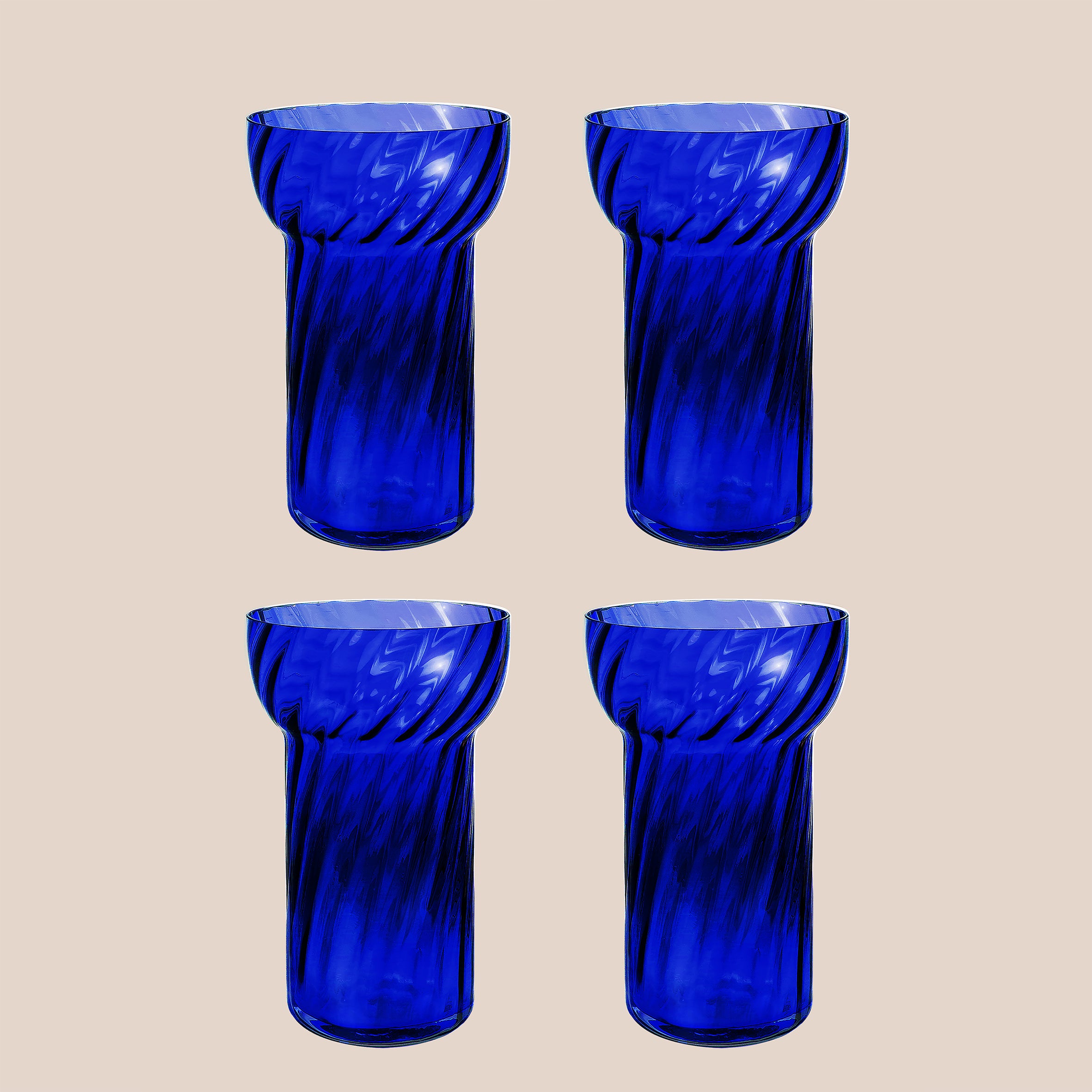 Parasol, set of 4 glasses