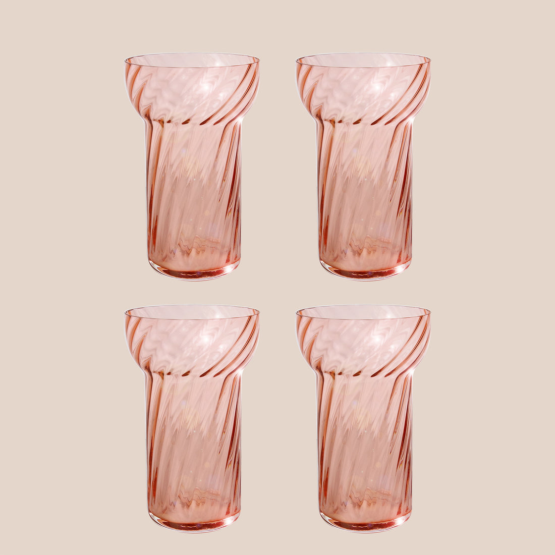 Parasol, verres soufflés bouche
