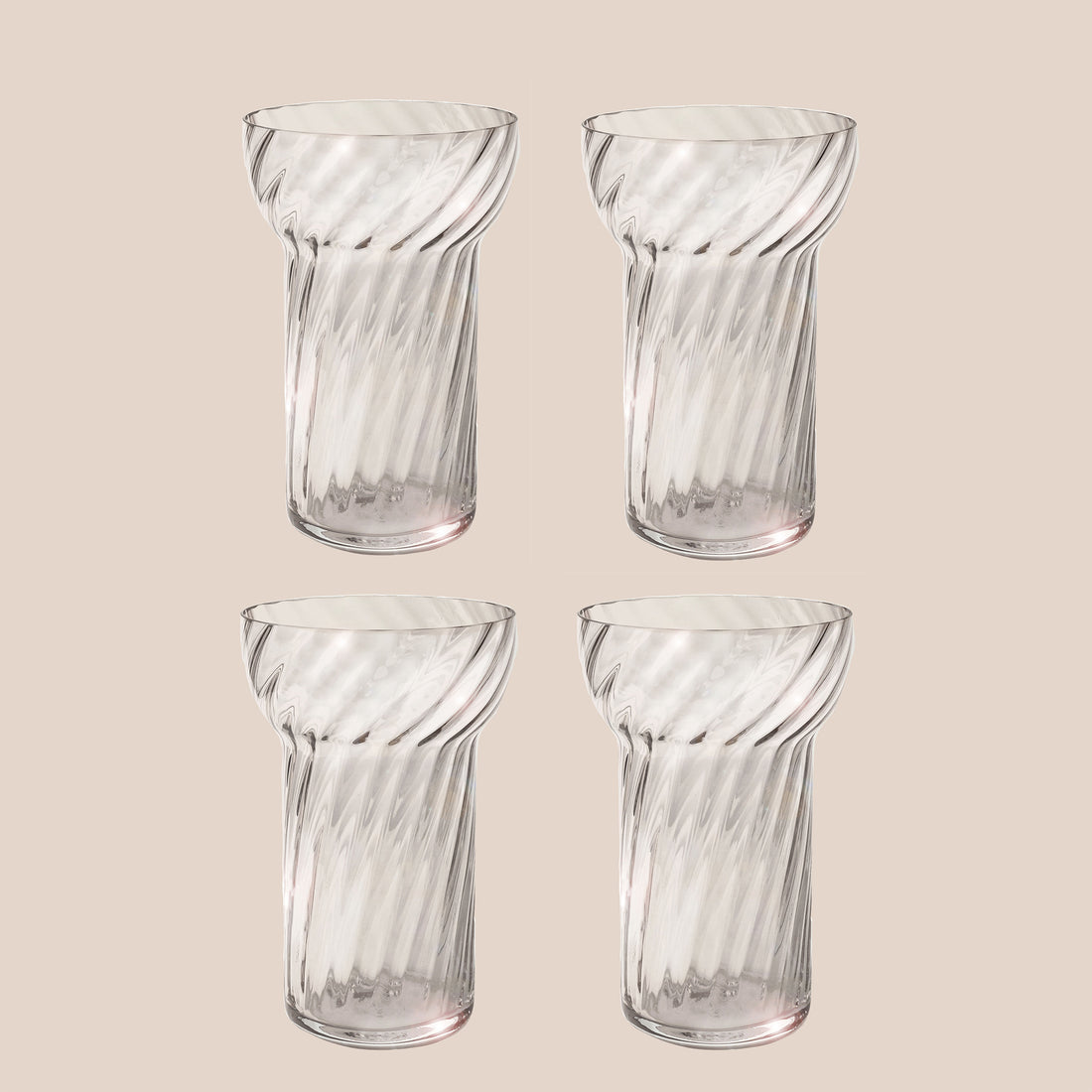 Parasol, verres soufflés bouche