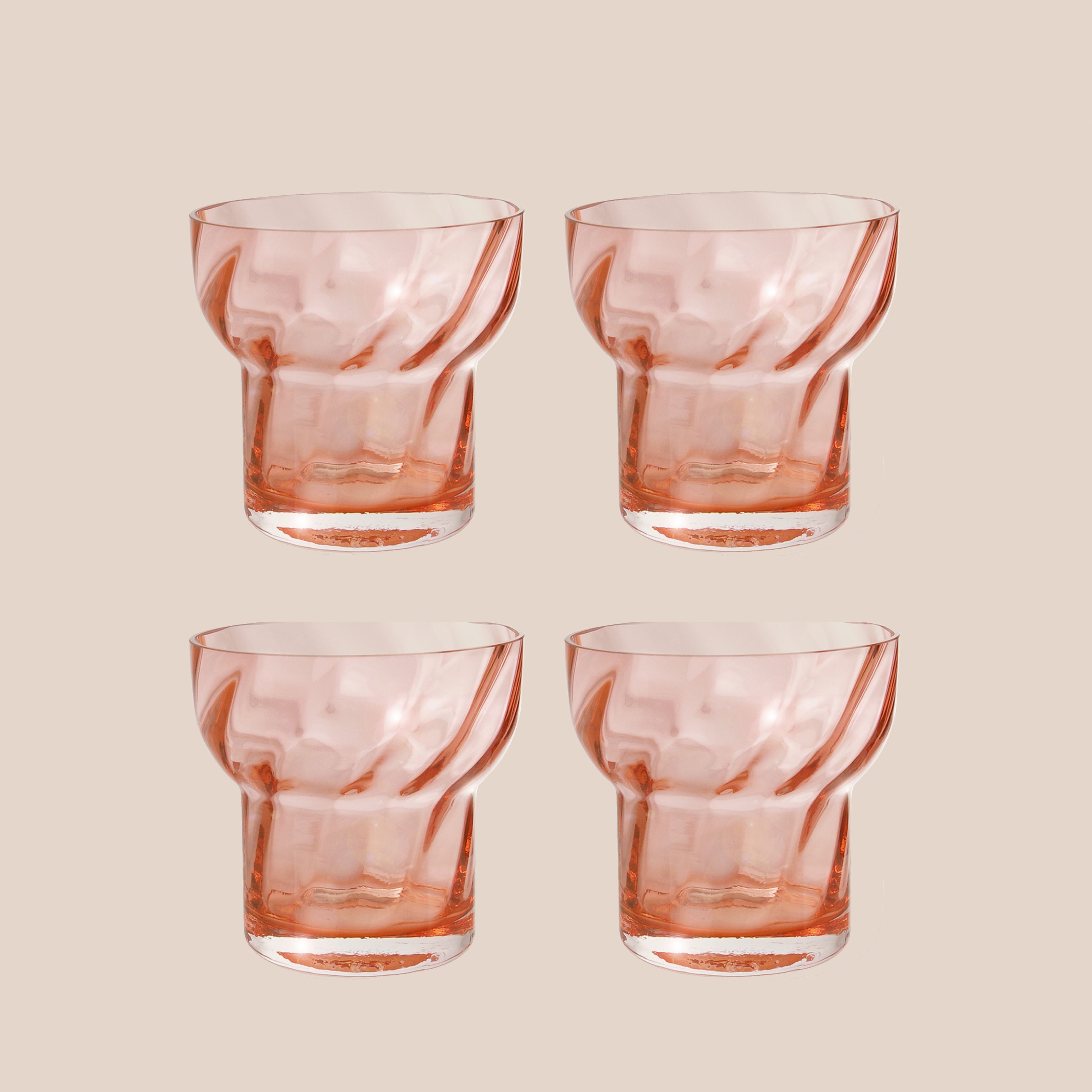 Parasol, set of 4 glasses