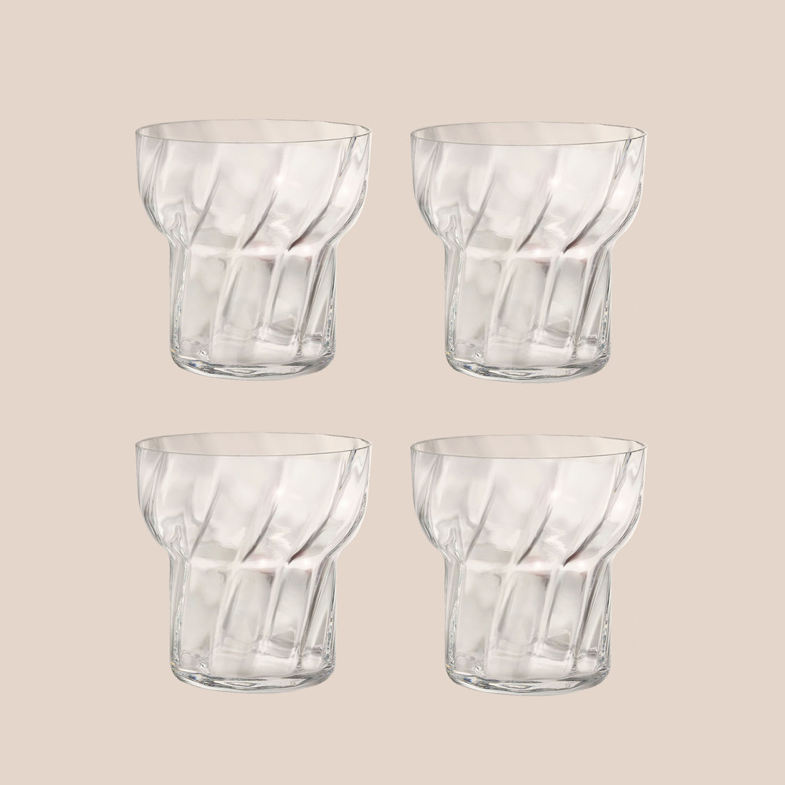 Parasol, verres soufflés bouche