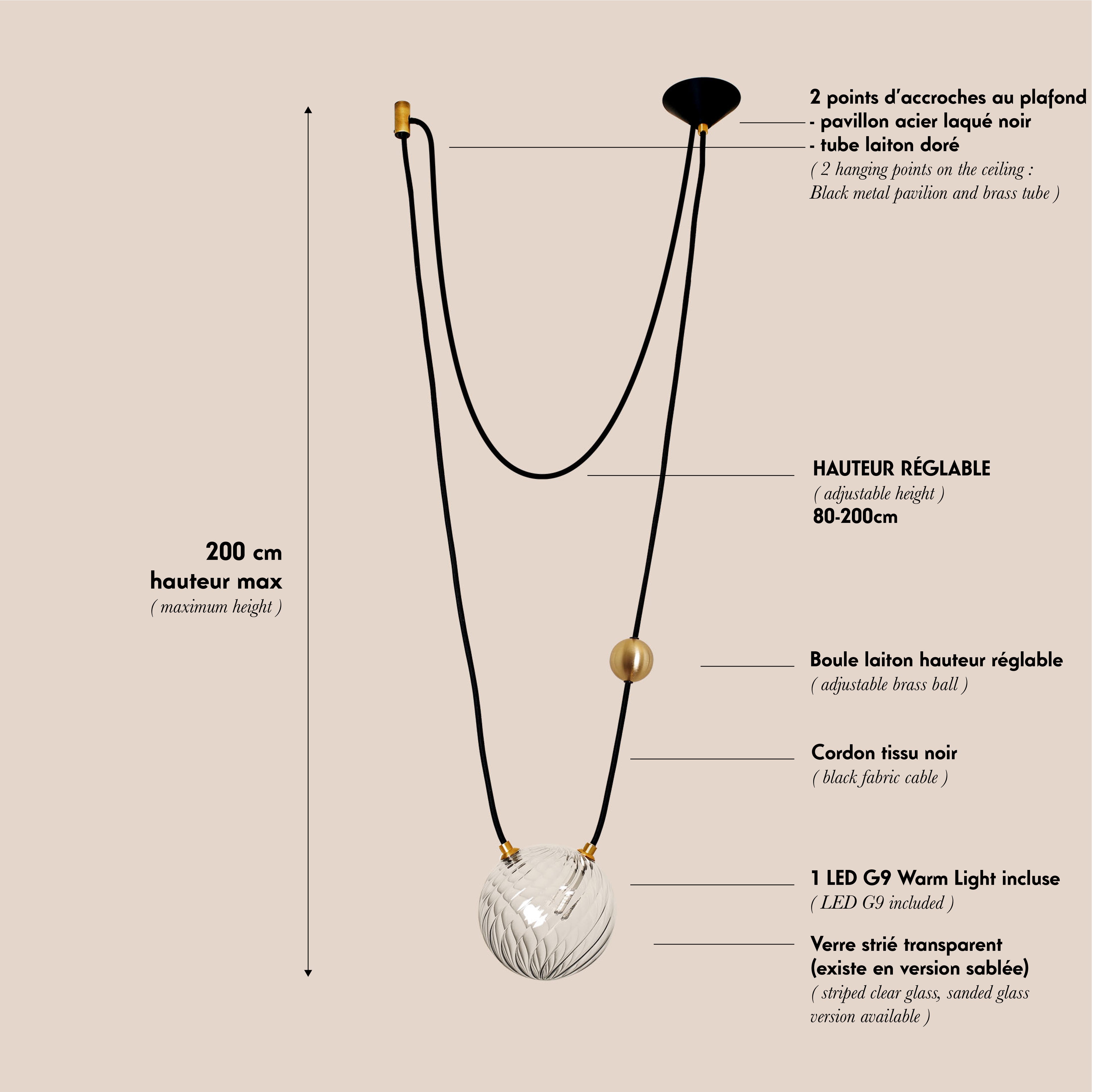 Beloio, suspension lumineuse